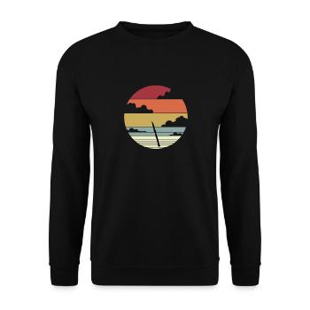 Oboist Oboe Musikinstrument Musiker Geschenkidee - Unisex Pullover - Schwarz - Vorne - Alina (178cm) & Michal (187cm)