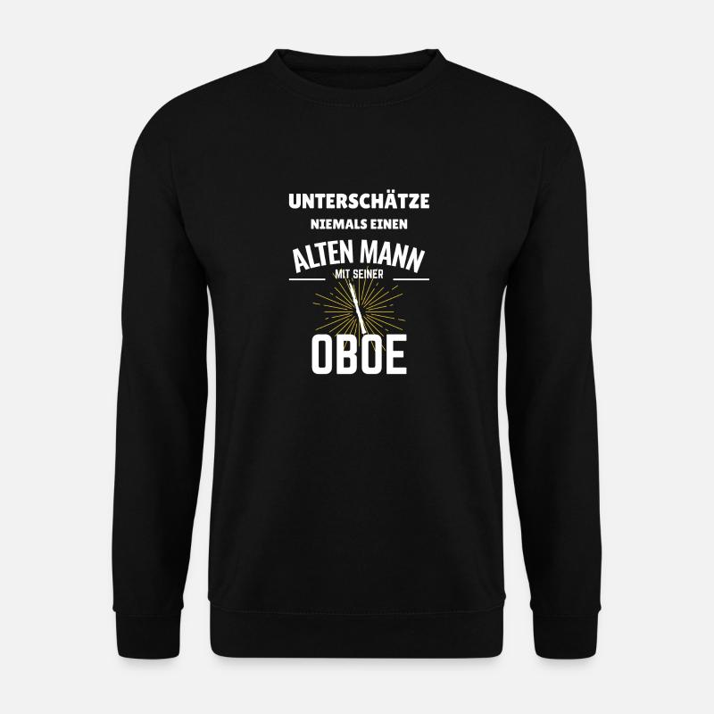 Rente Rentner Oboist Oboenspieler Oboe Musiker - Unisex Pullover - Schwarz
