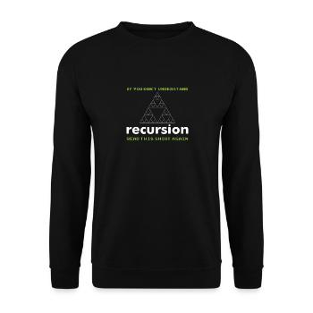 programmer - Unisex Sweatshirt - black - Front - Alina (178cm) & Michal (187cm)