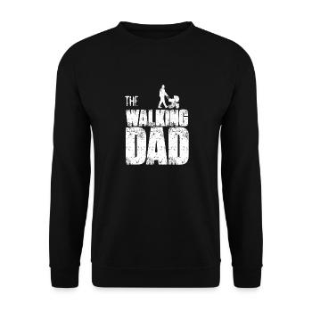 La marche papa cadeau de la fête des pères pour le père - Sweat-shirt Unisexe - noir - Devant - Alina (178cm) & Michal (187cm)