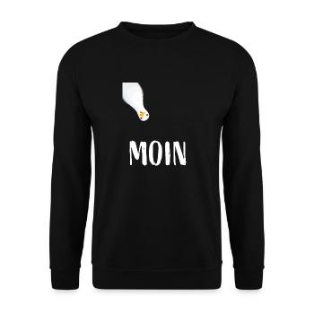 Moin Côte nord de l'Allemagne Mouette de Hambourg Mer Baltique Mer du Nord - Sweat-shirt Unisexe - noir - Devant - Alina (178cm) & Michal (187cm)