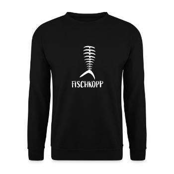 Fischkopp Fischkopf Norddeutschland Moin - Unisex Pullover - Schwarz - Vorne - Alina (178cm) & Michal (187cm)