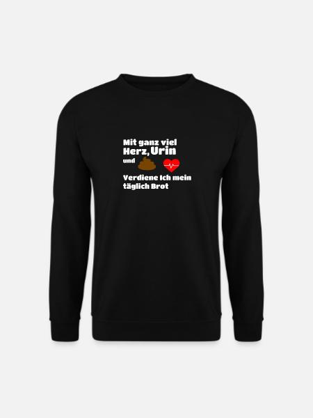 Lustiger Pfleger Pflegerin Spruch für Pflege Beruf - Unisex Pullover - Schwarz
