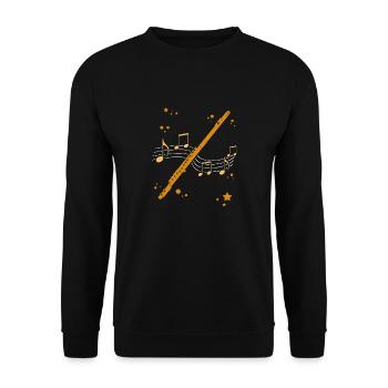 clarinet - Unisex Sweatshirt - black - Front - Alina (178cm) & Michal (187cm)