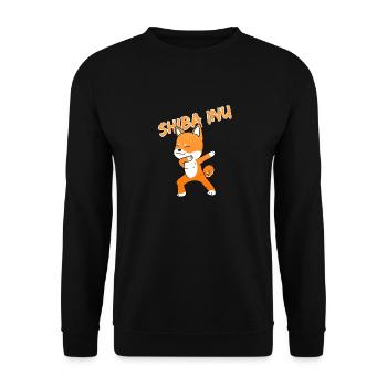 Shiba Inu Uni Dog Dance Dabbed Move I Gift - Unisex Sweatshirt - black - Front - Alina (178cm) & Michal (187cm)