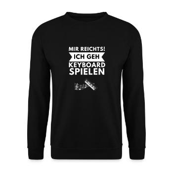 Keyboard Geschenkidee Geburtstag Keyboarder Musik - Unisex Pullover - Schwarz - Vorne - Alina (178cm) & Michal (187cm)