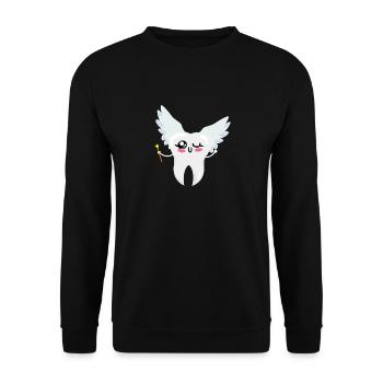 Tooth fairy dental assistant tooth fairy gift motif - Unisex Sweatshirt - black - Front - Alina (178cm) & Michal (187cm)