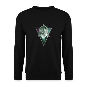 hibou animal nature animale et amateur de plein air - Sweat-shirt Unisexe - noir - Devant - Alina (178cm) & Michal (187cm)
