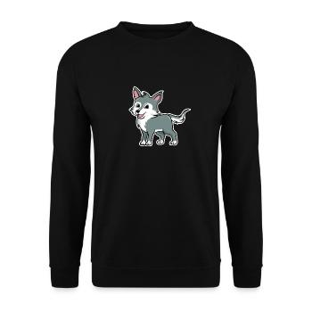 Sweet wolf - Unisex Sweatshirt - black - Front - Alina (178cm) & Michal (187cm)