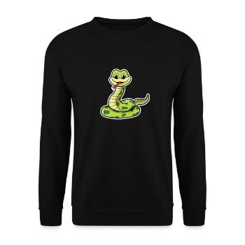 Sweet snake - Unisex Sweatshirt - black - Front - Alina (178cm) & Michal (187cm)