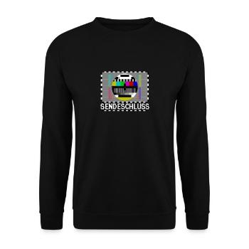 Testbild Motto 80er 90er Retro Geschenk Shirt - Unisex Pullover - Schwarz - Vorne - Alina (178cm) & Michal (187cm)