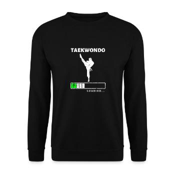 Martial Arts Taekwondo Geschenkidee Kampfsportler - Unisex Pullover - Schwarz - Vorne - Alina (178cm) & Michal (187cm)