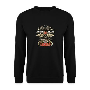 Geburtstag 50 Man Myth Legend - Unisex Pullover - Schwarz - Vorne - Alina (178cm) & Michal (187cm)