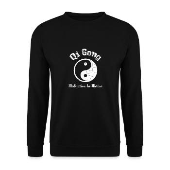 Artiste martial de Qigong ou cadeau d'entraîneur de Qigong - Sweat-shirt Unisexe - noir - Devant - Alina (178cm) & Michal (187cm)