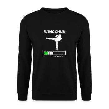 Martial Arts Wing Chun martial arts gift idea - Unisex Sweatshirt - black - Front - Alina (178cm) & Michal (187cm)