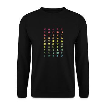 Icônes de traducteur de voyage de tourisme - Full Moon Party - Sweat-shirt Unisexe - noir - Devant - Alina (178cm) & Michal (187cm)