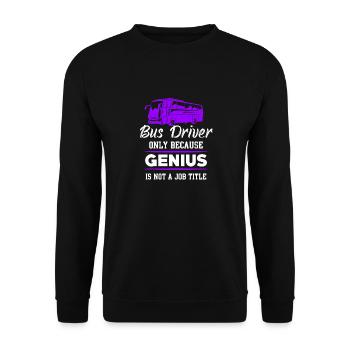Busfahrer - Unisex Pullover - Schwarz - Vorne - Alina (178cm) & Michal (187cm)