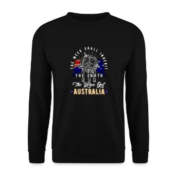 Australien - Unisex Pullover - Schwarz - Vorne - Alina (178cm) & Michal (187cm)