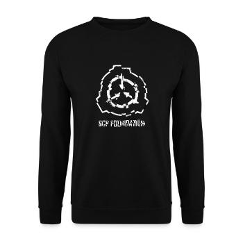 SCP Foundation Symbol-cracked - Unisex Sweatshirt - black - Front - Alina (178cm) & Michal (187cm)