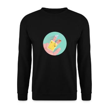 cutehands - Unisex Sweatshirt - black - Front - Alina (178cm) & Michal (187cm)