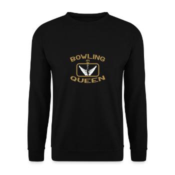 Bowling Queen - Unisex Sweatshirt - black - Front - Alina (178cm) & Michal (187cm)