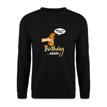 Marmotte cadeau d’anniversaire - Sweat-shirt Unisexe - noir - Devant - Alina (178cm) & Michal (187cm)