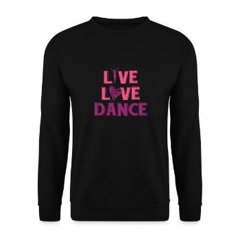 Live love dance Ballet dancer Shirt - Sweat-shirt Unisexe - noir - Devant - Alina (178cm) & Michal (187cm)