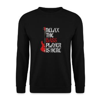Bass Spieler Bassist Spruch Geschenke - Unisex Pullover - Schwarz - Vorne - Alina (178cm) & Michal (187cm)