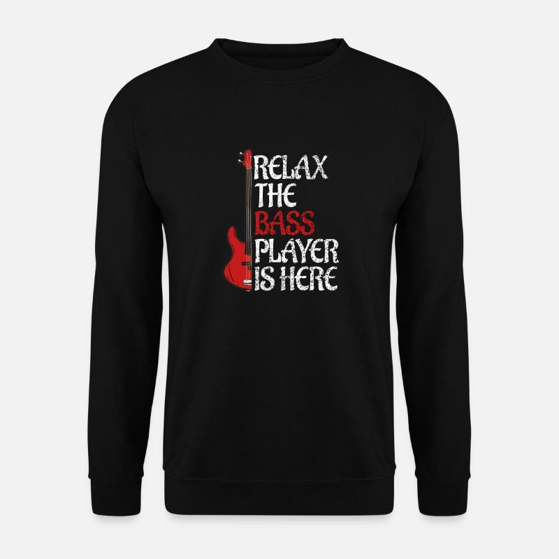 Bass Spieler Bassist Spruch Geschenke - Unisex Pullover - Schwarz