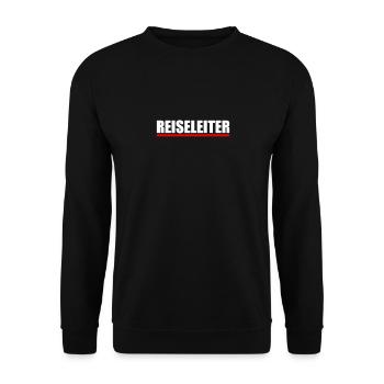 Reiseleiter Tour Guide Arbeit Reisegruppe Motiv - Unisex Pullover - Schwarz - Vorne - Alina (178cm) & Michal (187cm)