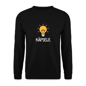 Käpsele Genie Schwäbisch Schwabe Geschenk - Unisex Pullover - Schwarz - Vorne - Alina (178cm) & Michal (187cm)