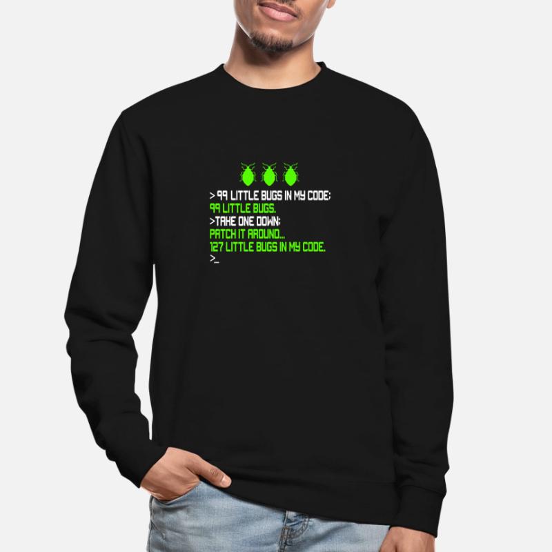 99 Little Bugs in My Code Kodierung Debugging Funn Unisex Pullover
