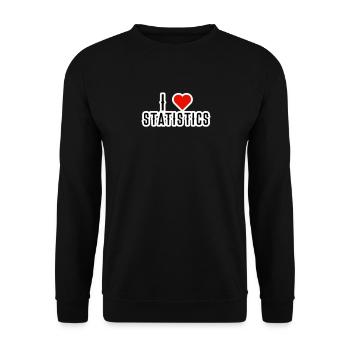 J'aime le cadeau d'amant de maths de statistiques - Sweat-shirt Unisexe - noir - Devant - Alina (178cm) & Michal (187cm)