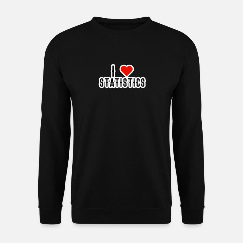 Ich liebe Statistik-Mathe-Liebhaber-Geschenk - Unisex Pullover - Schwarz