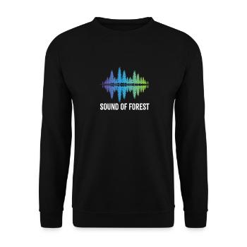 Nature design sound of forest - Unisex Sweatshirt - black - Front - Alina (178cm) & Michal (187cm)