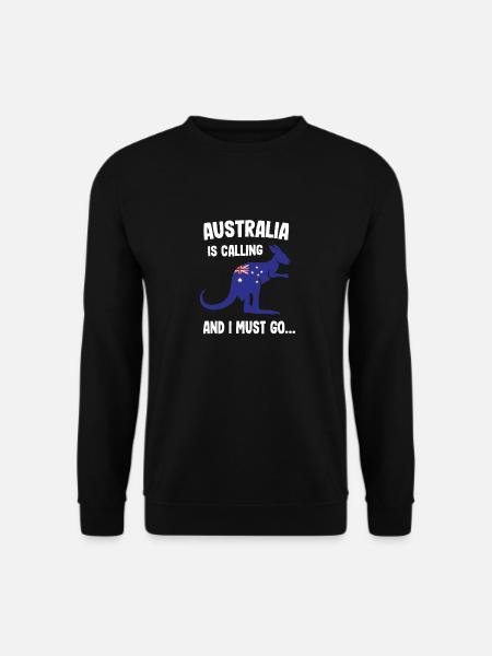 Australia is calling Australien Spruch - Unisex Pullover - Schwarz