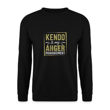 Gift idea Kendo Kendo trainer martial artist - Unisex Sweatshirt - black - Front - Alina (178cm) & Michal (187cm)