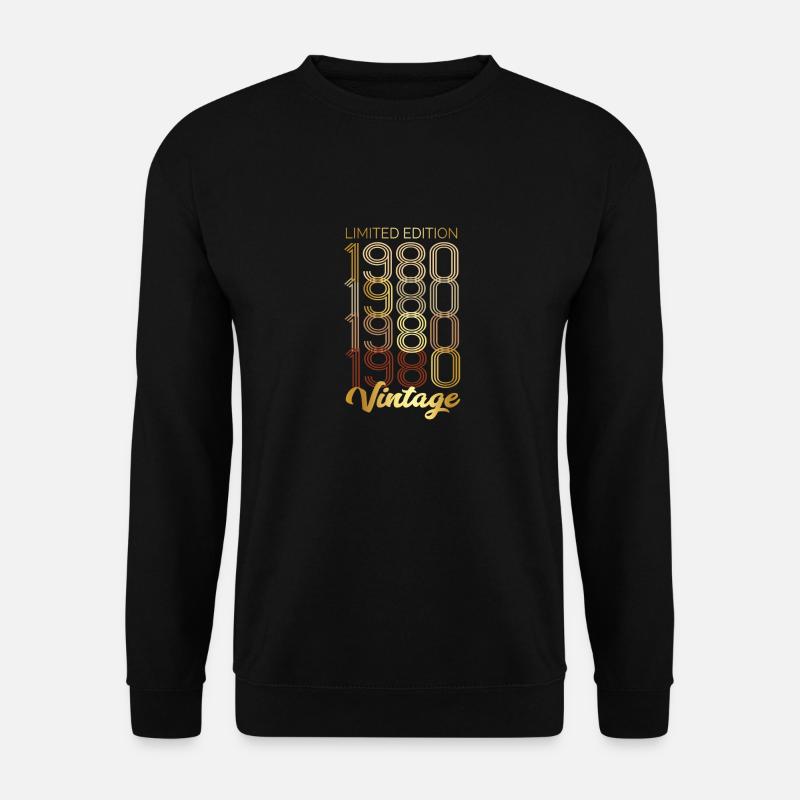 Geburtstag 1980 limited Edition Shirt - Unisex Pullover - Schwarz