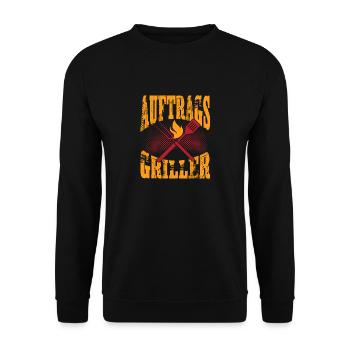 Auftrags Griller - Unisex Pullover - Schwarz - Vorne - Alina (178cm) & Michal (187cm)