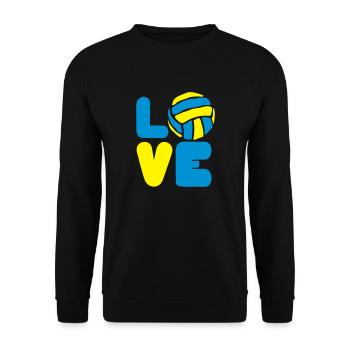volleyball waterpolo love mot loves sport - Unisex Sweatshirt - black - Front - Alina (178cm) & Michal (187cm)