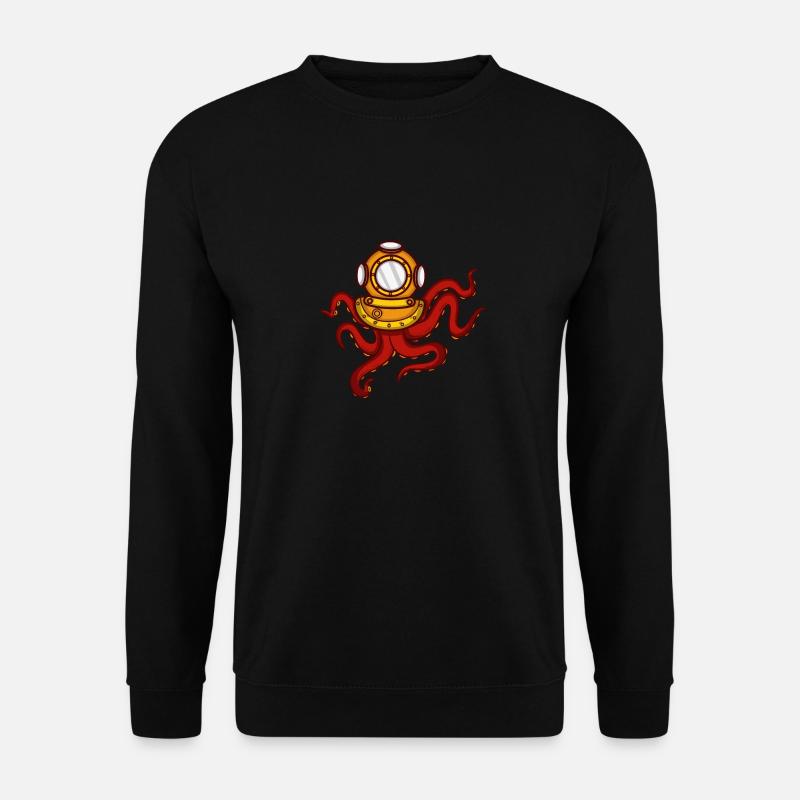 Deep Sea Octopus Deep Sea Diver or Teacher Gesche - Unisex Sweatshirt - black