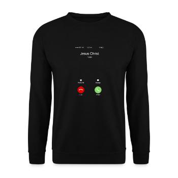 Jésus-Christ appelle l'Église chrétienne - Sweat-shirt Unisexe - noir - Devant - Alina (178cm) & Michal (187cm)