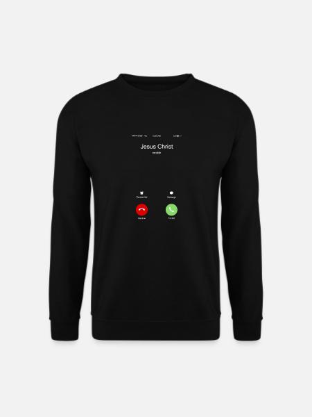 Jesus Christ Calling Kirche Christlich - Unisex Pullover - Schwarz