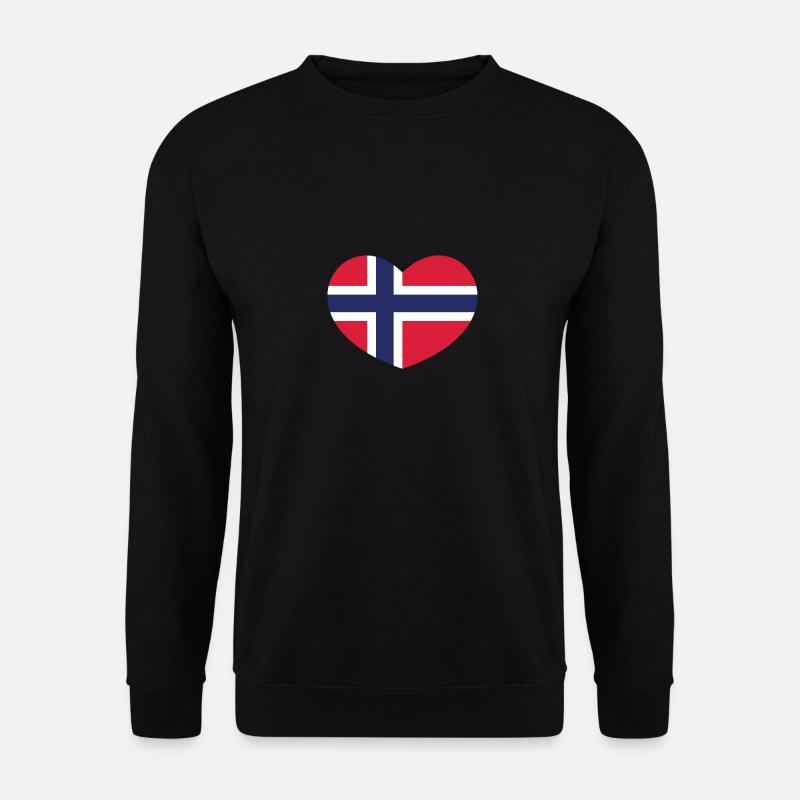 Norwegen Herz - Unisex Pullover - Schwarz