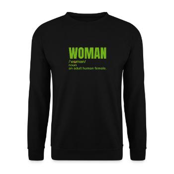 Définition de femme - Sweat-shirt Unisexe - noir - Devant - Alina (178cm) & Michal (187cm)