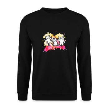 Drôle Trois Petits Cochons Mignons - Sweat-shirt Unisexe - noir - Devant - Alina (178cm) & Michal (187cm)