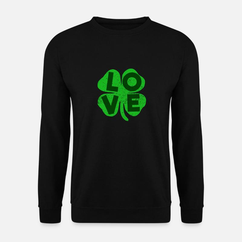 Trèfle d'amour de la Saint-Patrick - Sweat-shirt Unisexe - noir