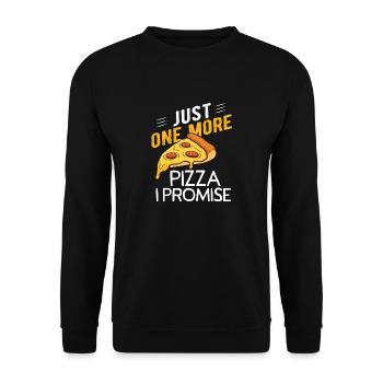 juste une pizza de plus - Sweat-shirt Unisexe - noir - Devant - Alina (178cm) & Michal (187cm)