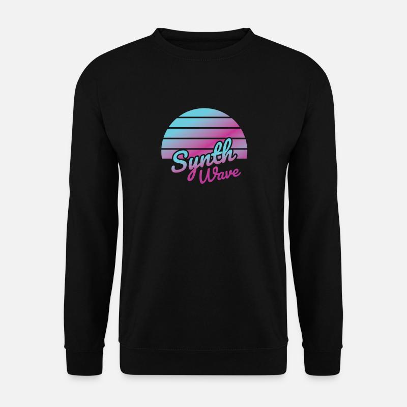 synth wave music lover - Unisex Sweatshirt - black