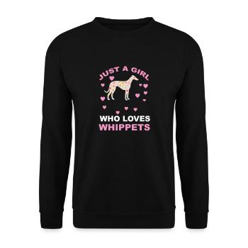 Juste une fille qui aime Whippets - Sweat-shirt Unisexe - noir - Devant - Alina (178cm) & Michal (187cm)